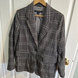 French Connection Women's plaid blazer, size medium